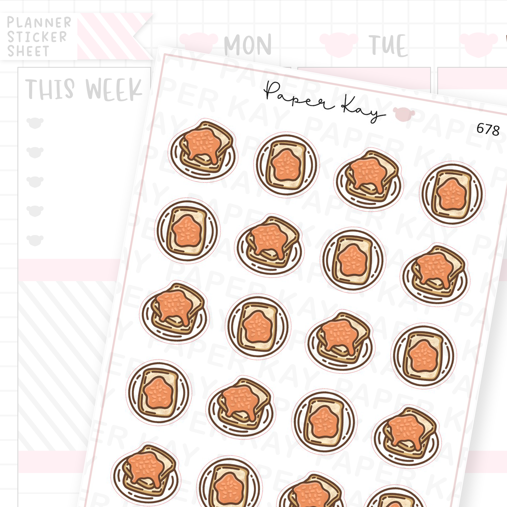 Beans on Toast Planner Sticker Sheet