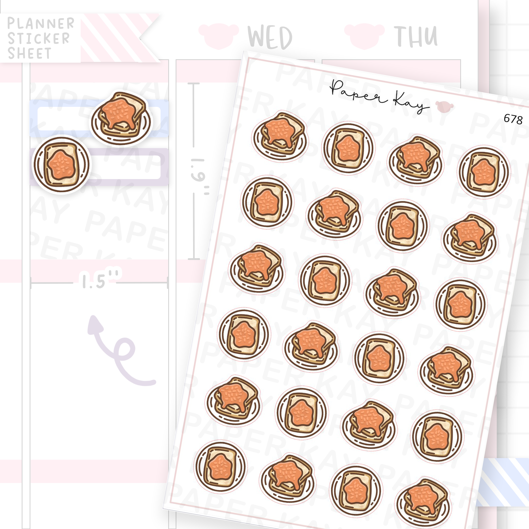 Beans on Toast Planner Sticker Sheet
