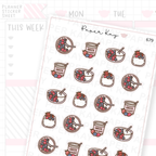 Berries and Yoghurt Planner Sticker Sheet