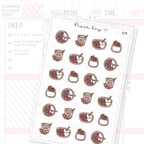 Berries and Yoghurt Planner Sticker Sheet