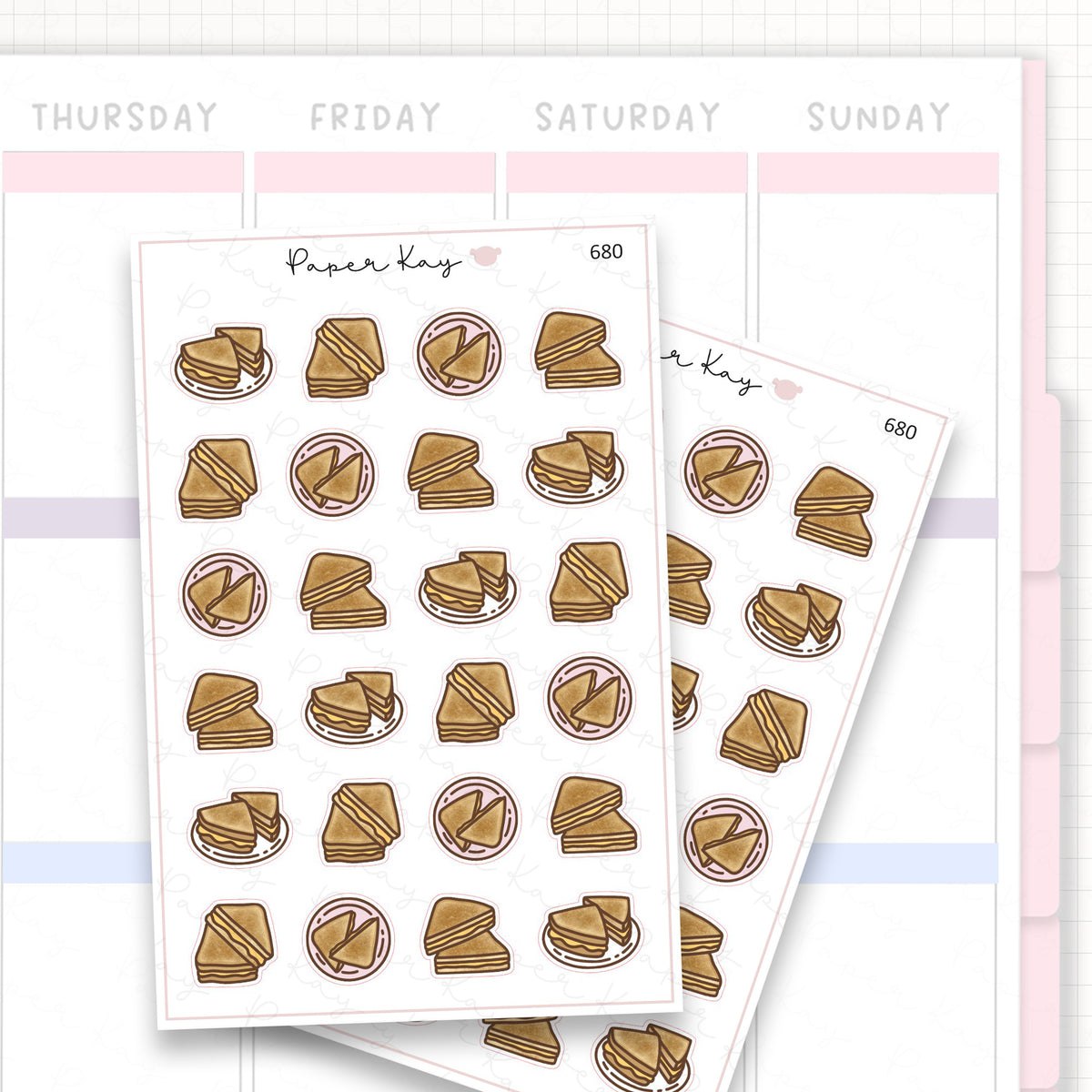 Sticker sheet product measurement.