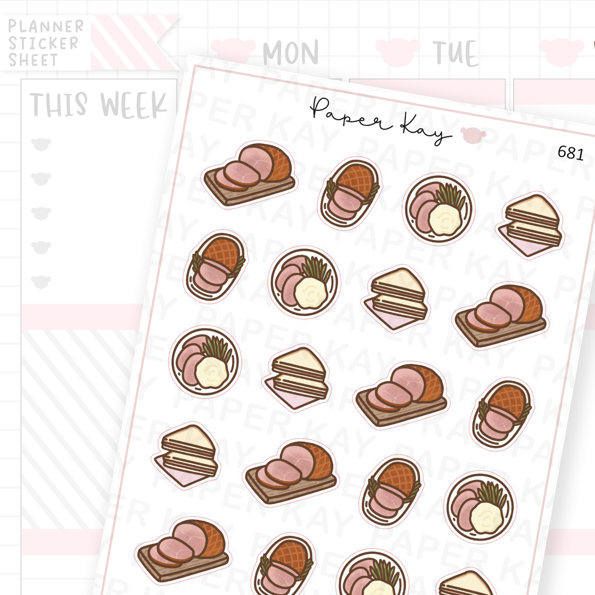 Ham Planner Sticker Sheet