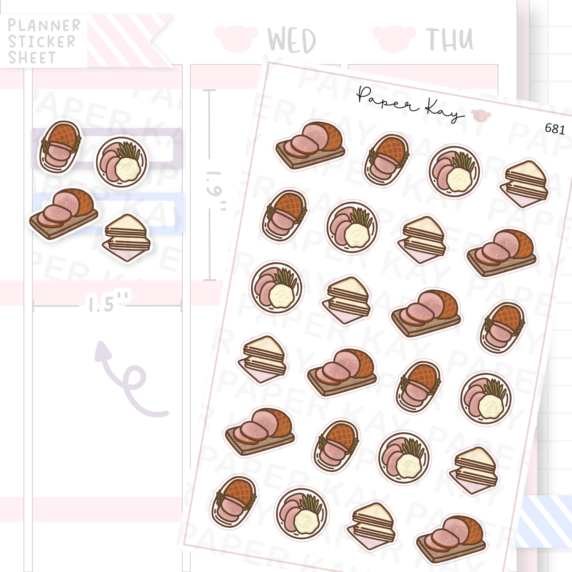 Ham Planner Sticker Sheet