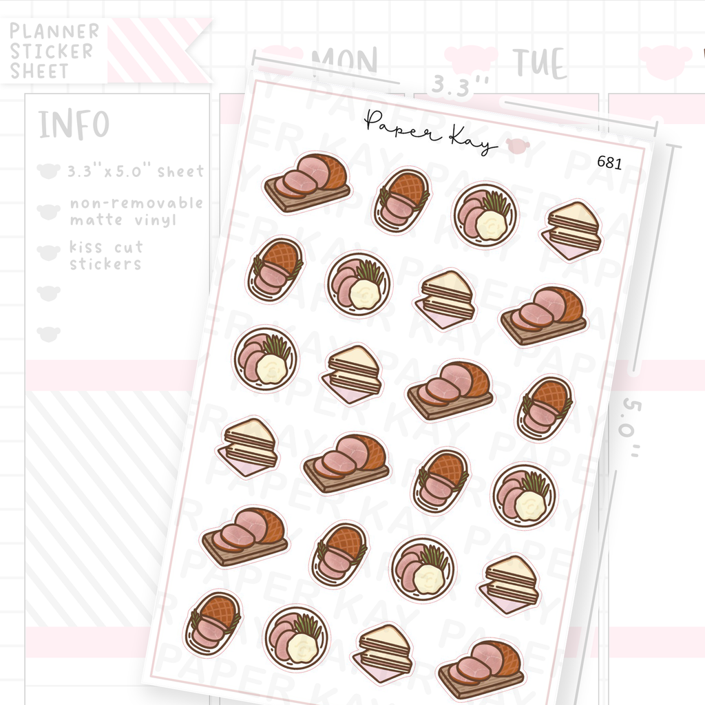 Ham Planner Sticker Sheet