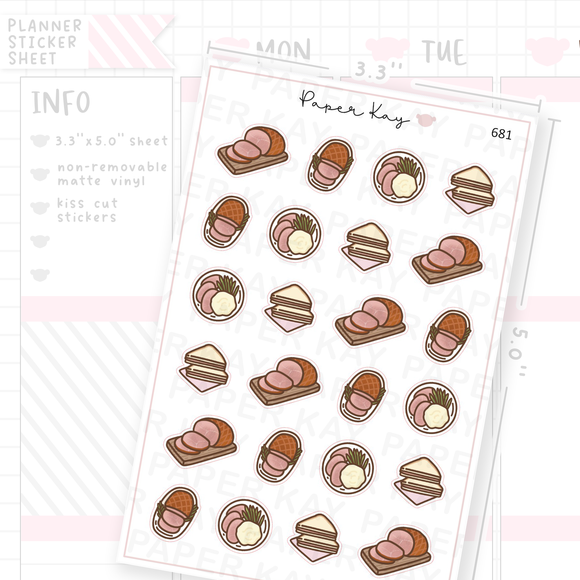 Ham Planner Sticker Sheet