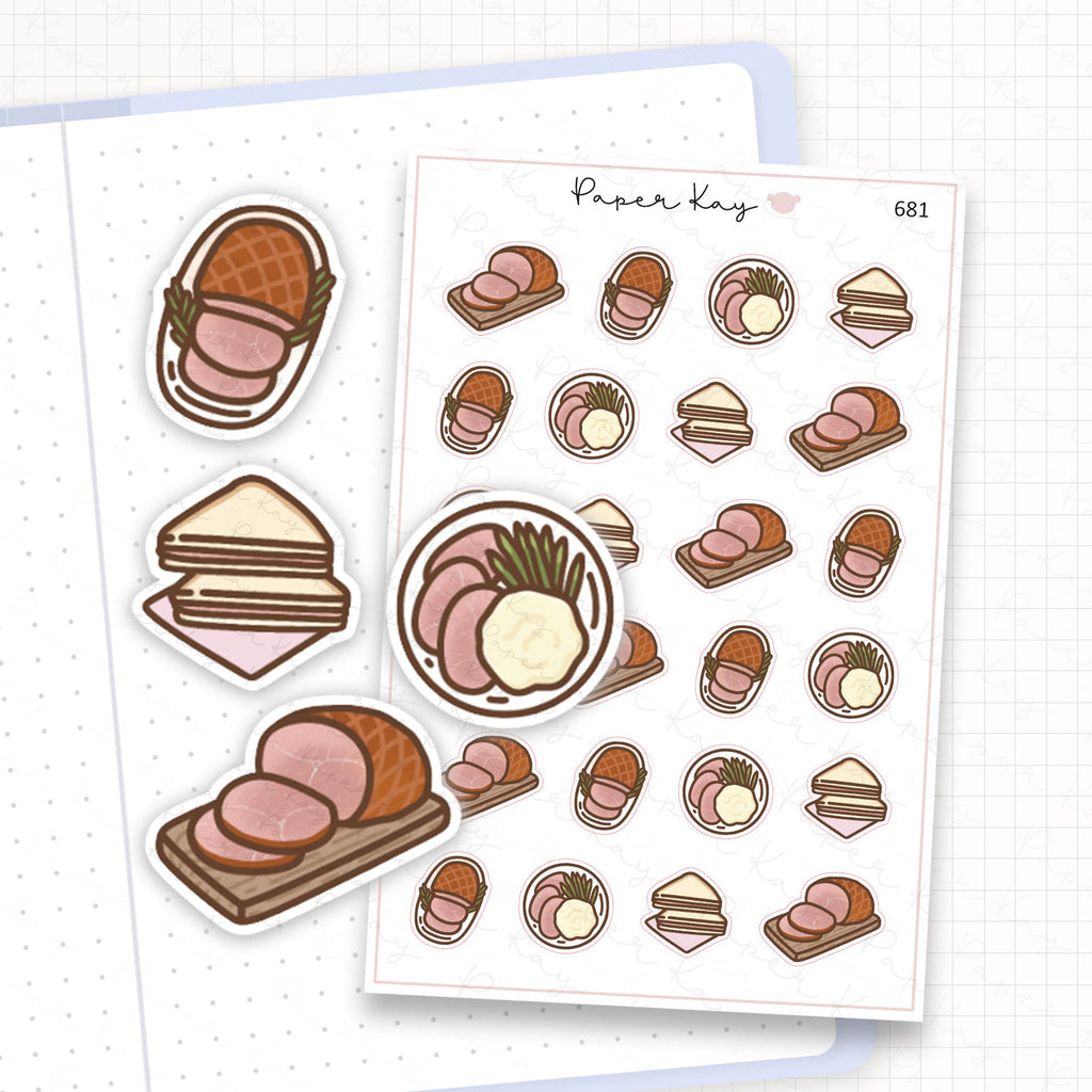 Zoomed in image of the doodles from a character planner sticker sheet.