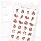 Strawberry Food Planner Sticker Sheet