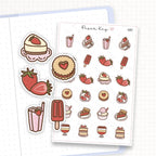 Zoomed in image of the doodles from a character planner sticker sheet.