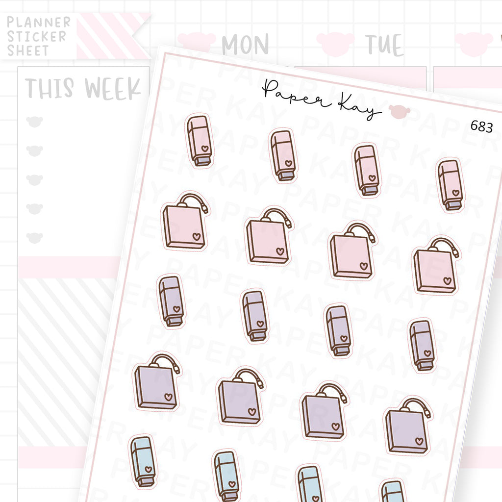 Back up Files/Thumb Drive/Hard Drive Planner Sticker Sheet