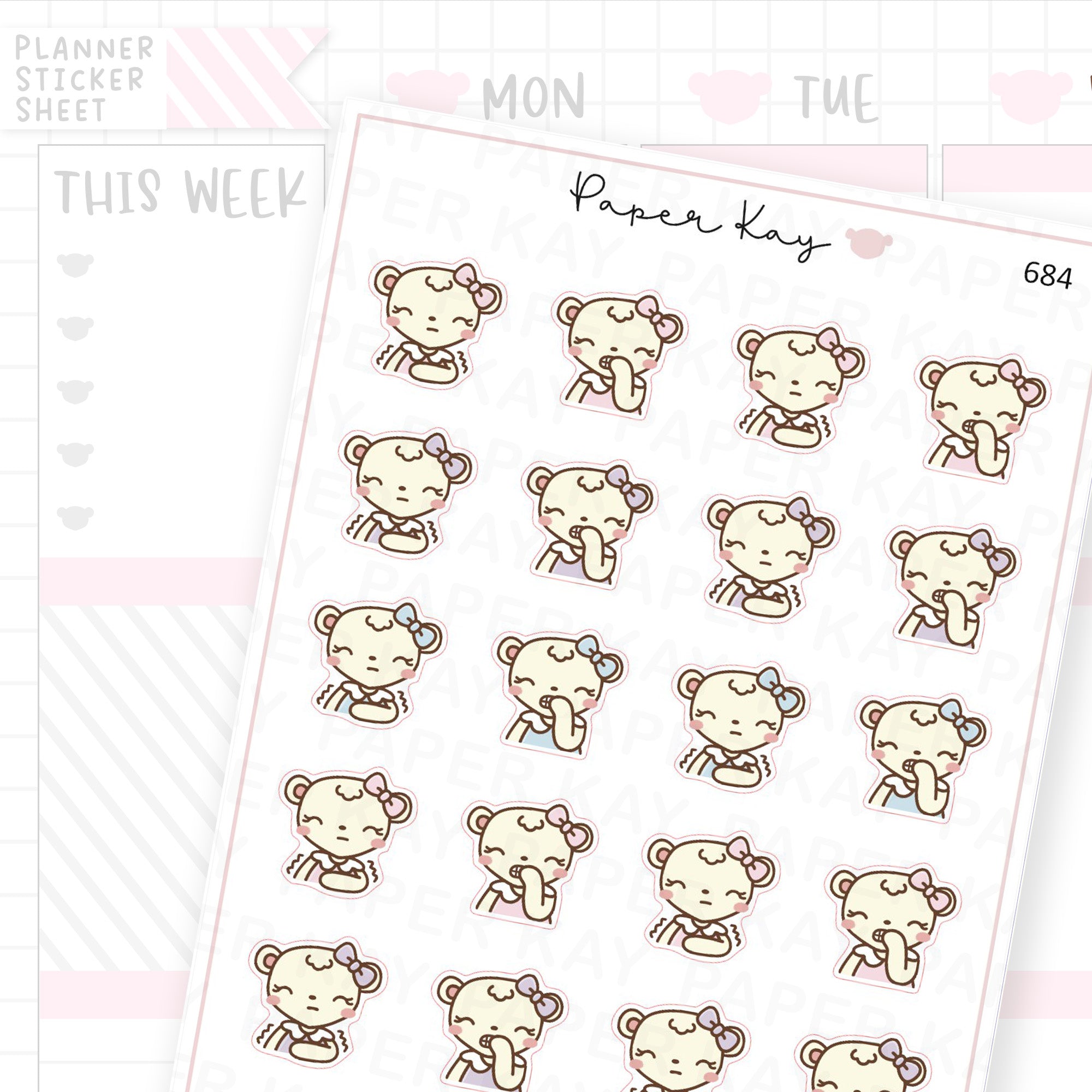 Nervous Planner Sticker Sheet