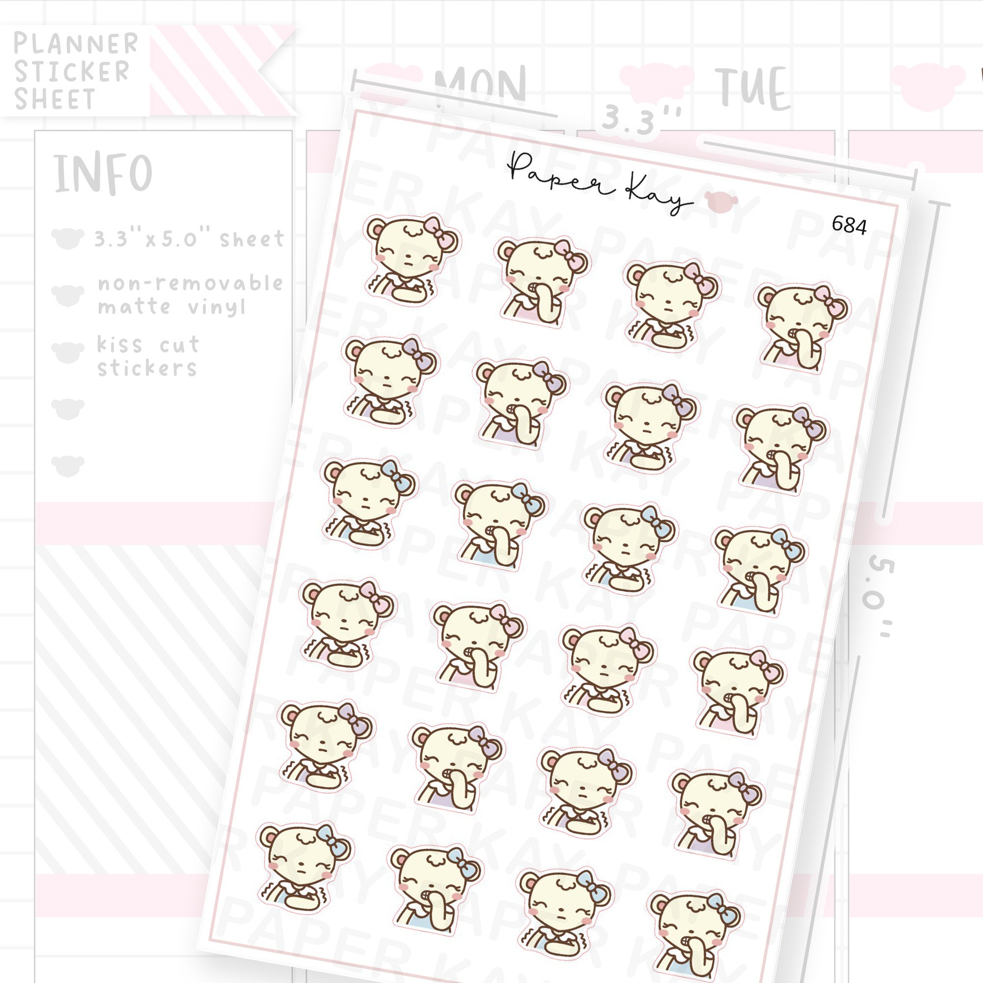 Nervous Planner Sticker Sheet
