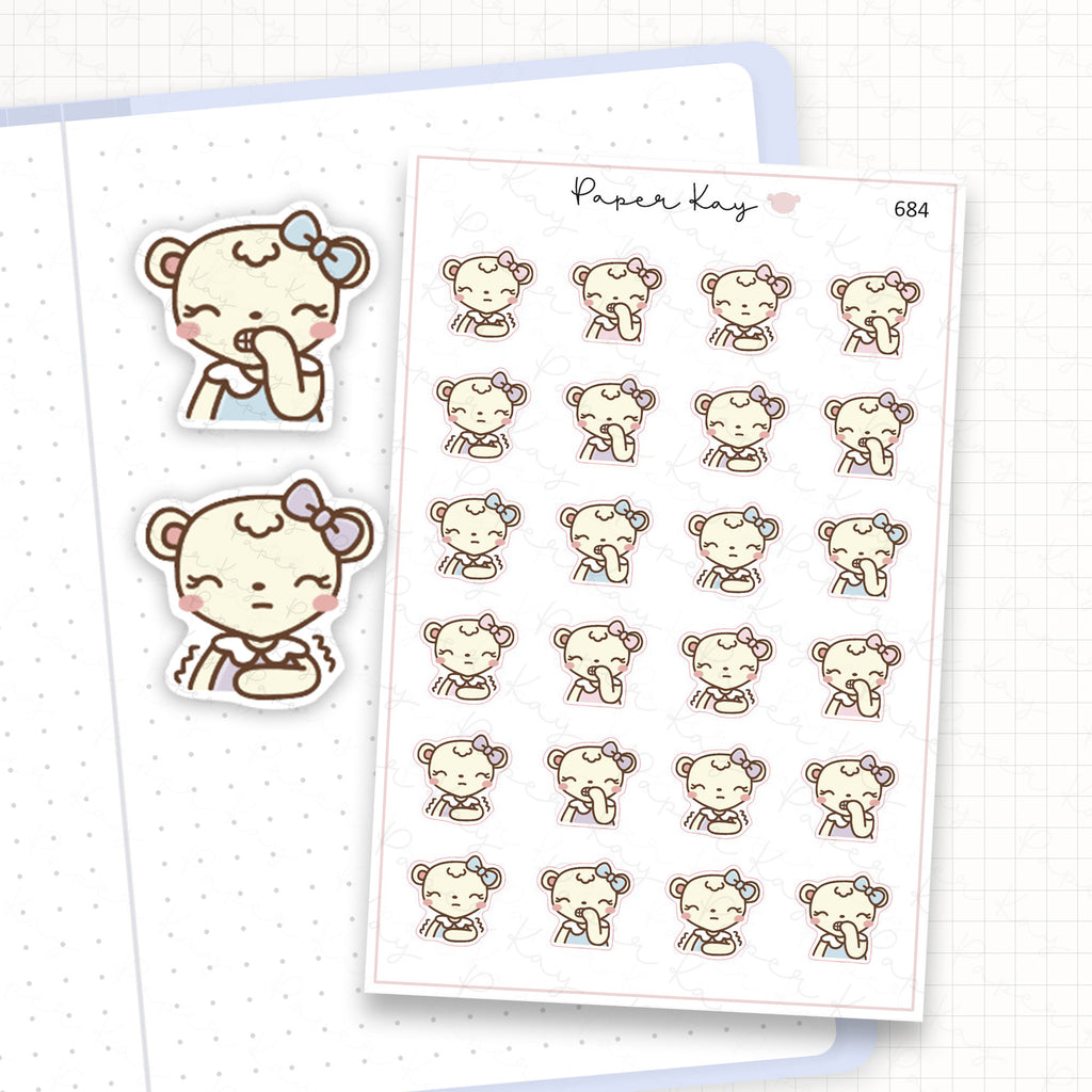 Zoomed in image of the doodles from a character planner sticker sheet.