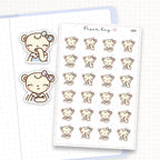 Zoomed in image of the doodles from a character planner sticker sheet.