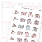 New Clothes and Shoes Planner Sticker Sheet