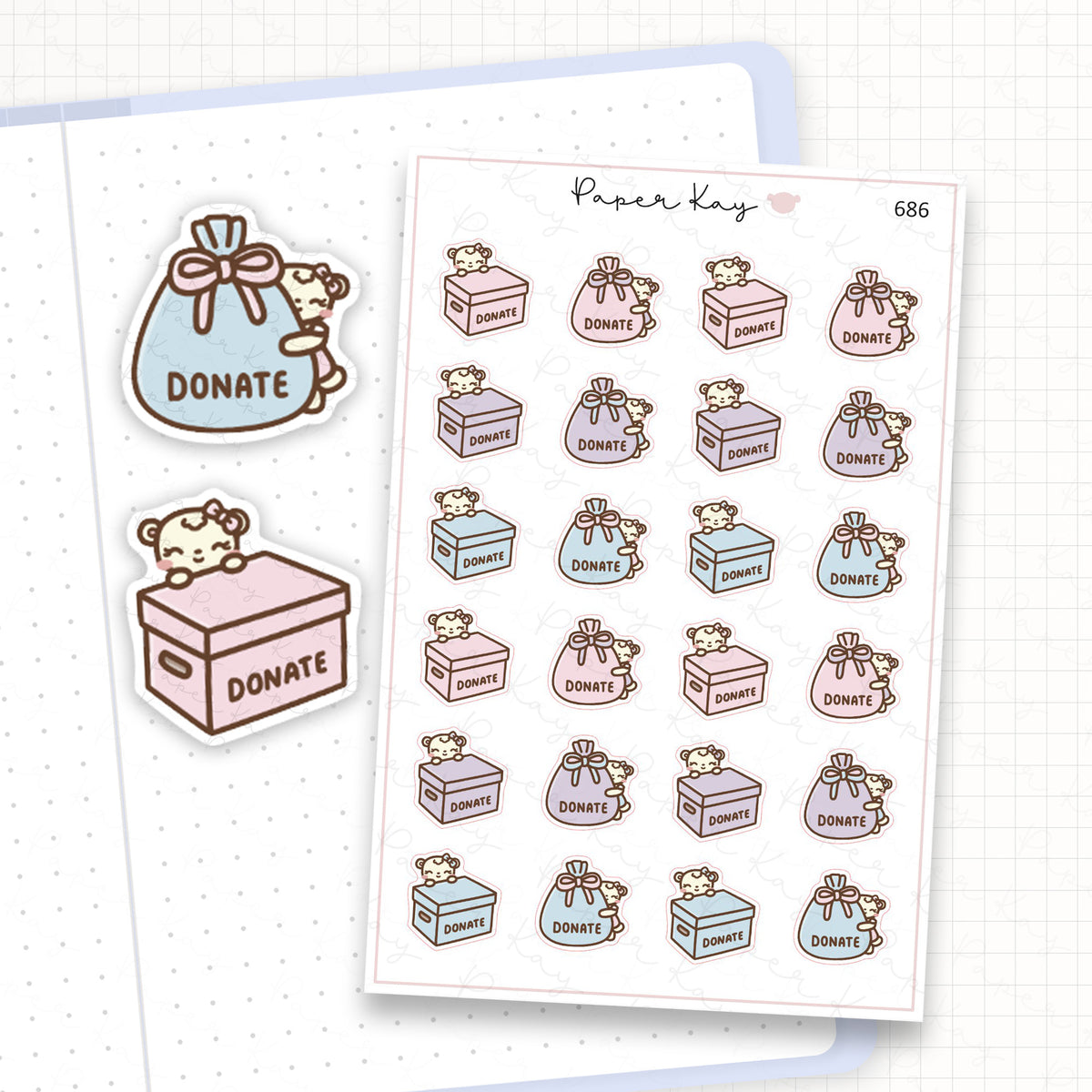 Zoomed in image of the doodles from a character planner sticker sheet.