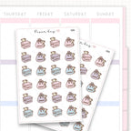 Sticker sheet product measurement.