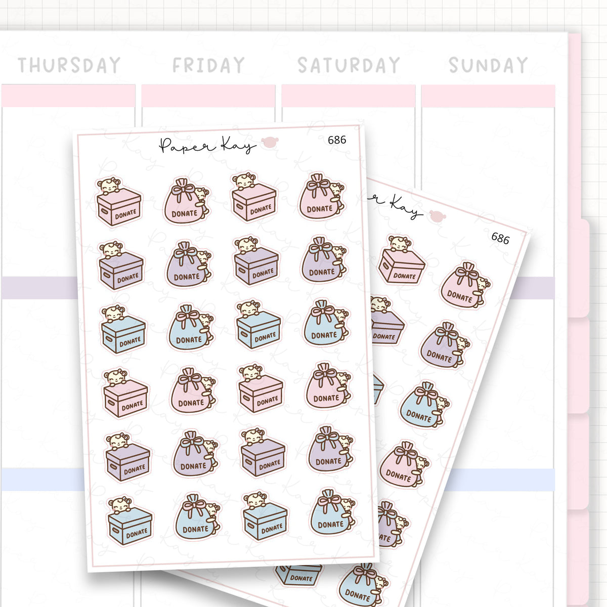 Sticker sheet product measurement.