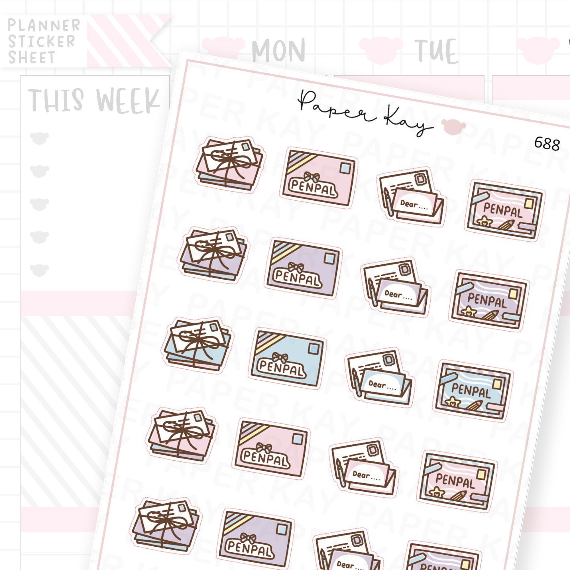 Pen Pal Planner Sticker Sheet