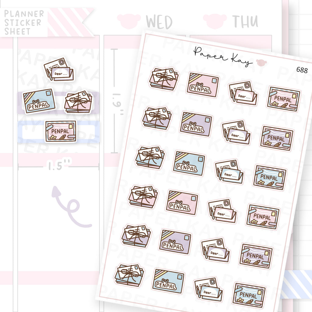 Pen Pal Planner Sticker Sheet