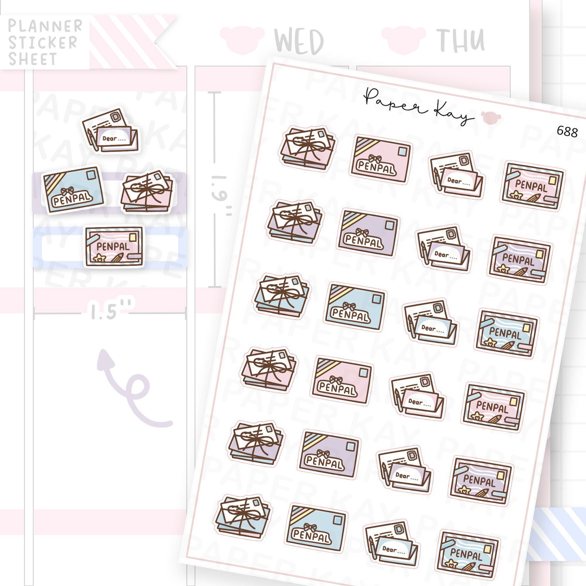 Pen Pal Planner Sticker Sheet