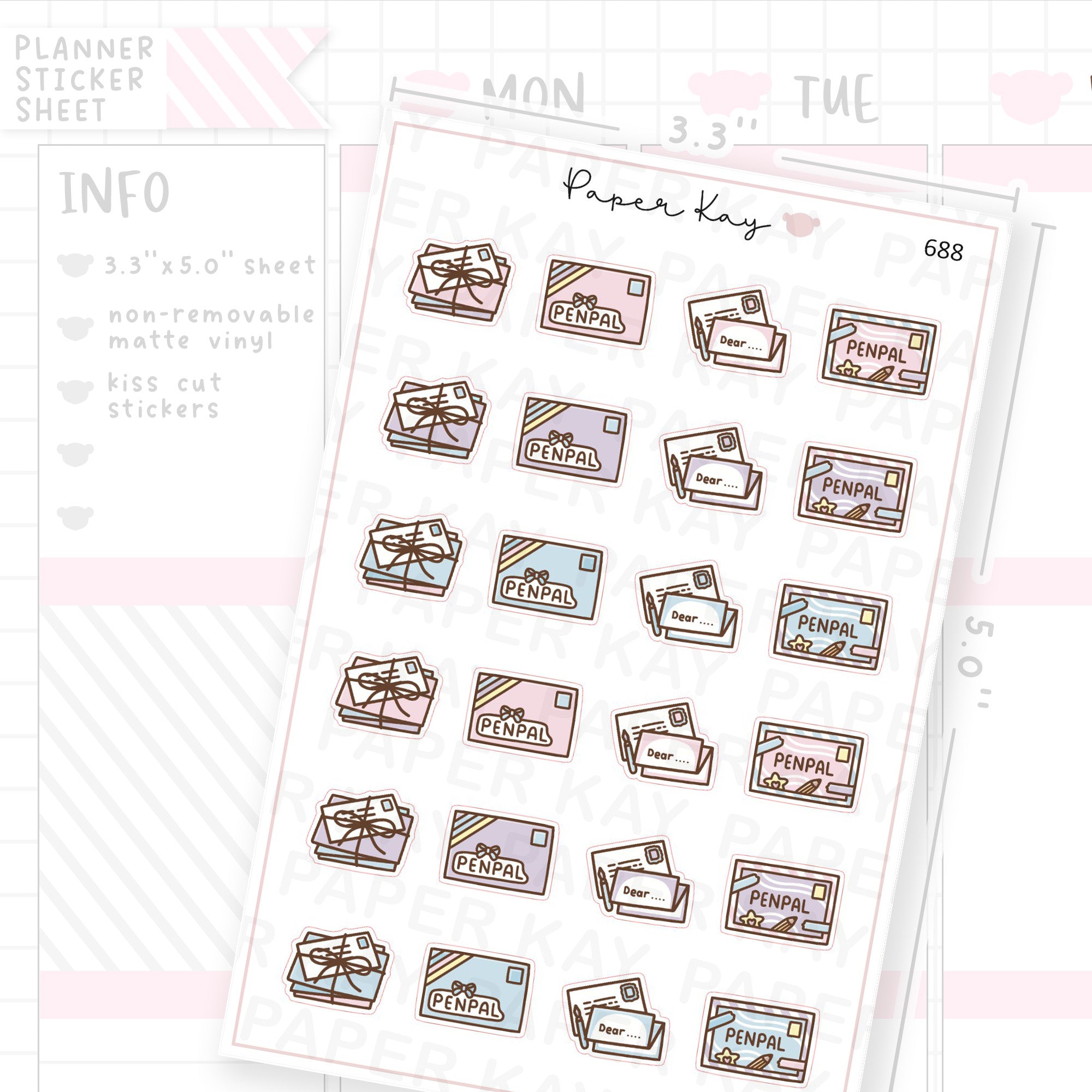 Pen Pal Planner Sticker Sheet