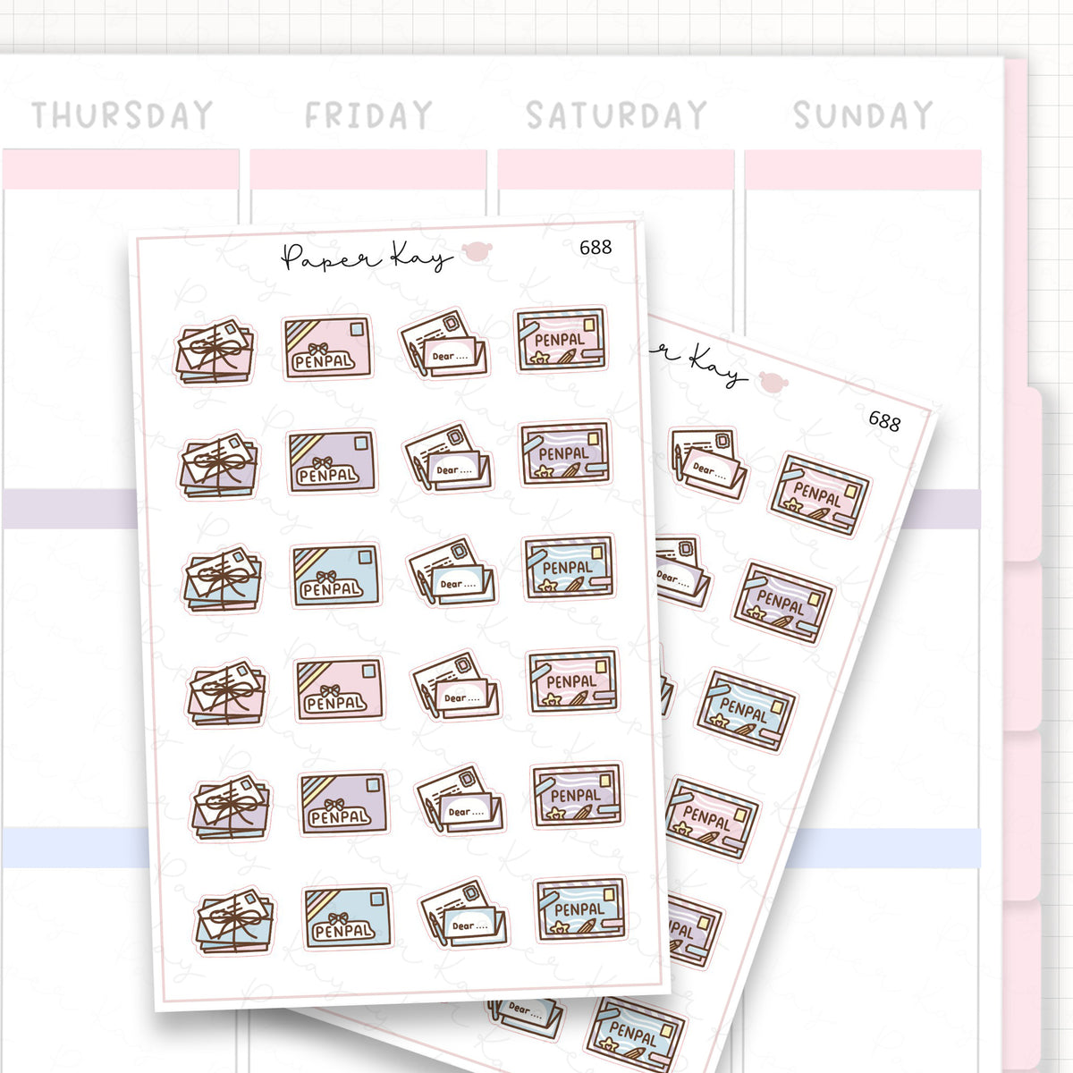 Sticker sheet product measurement.