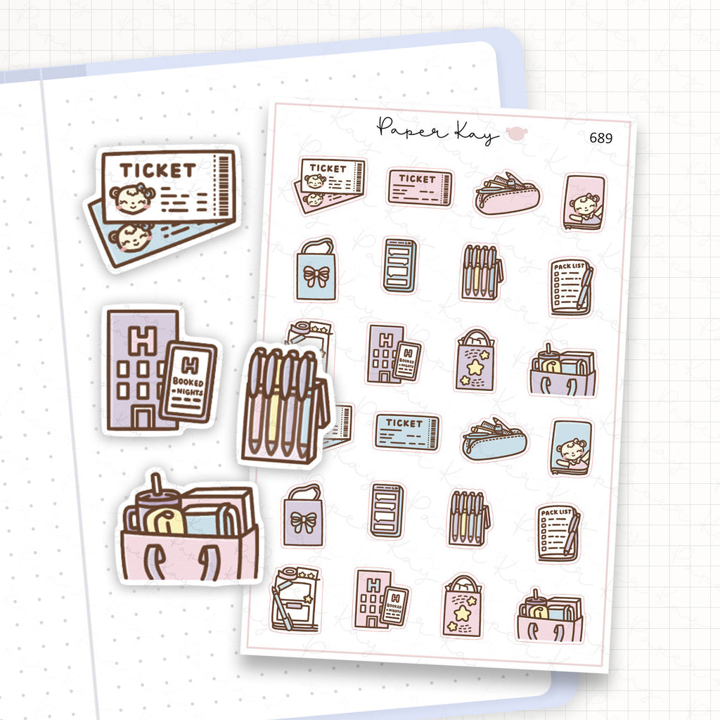 Zoomed in image of the doodles from a character planner sticker sheet.