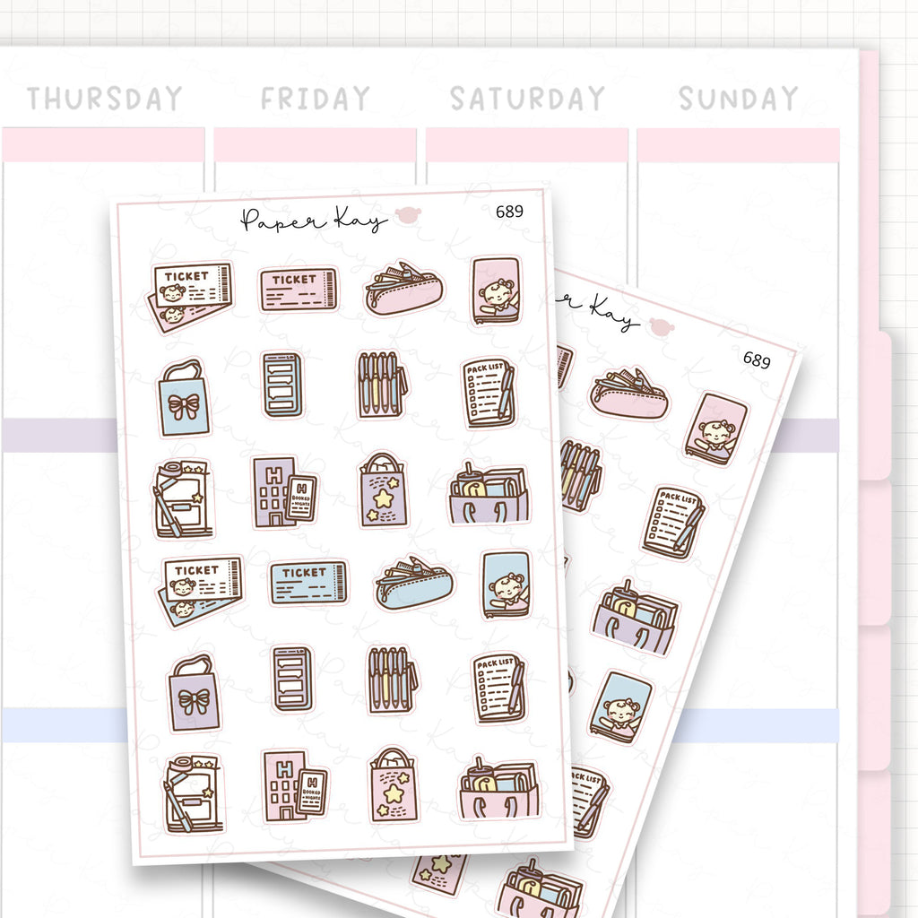 Sticker sheet product measurement.