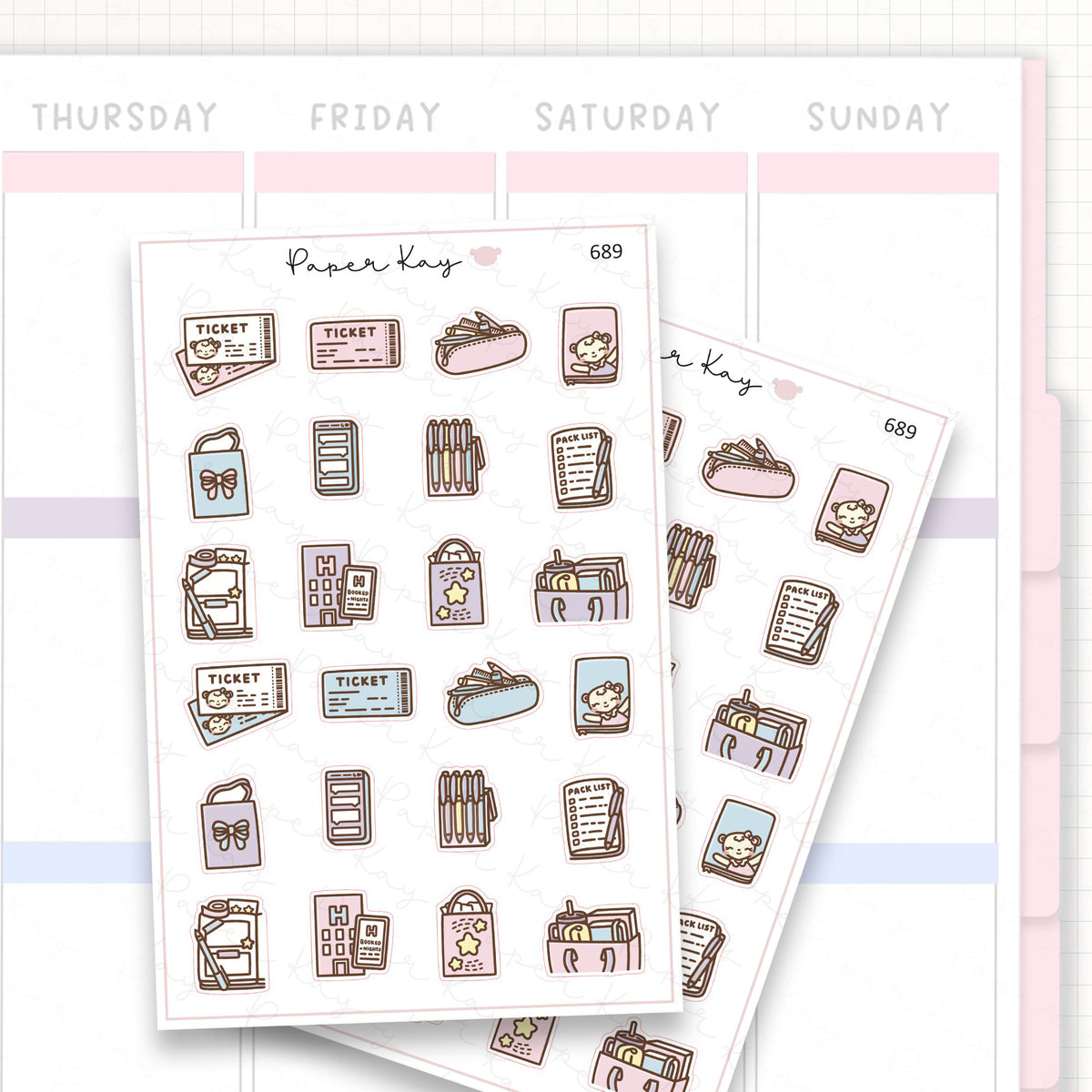 Sticker sheet product measurement.