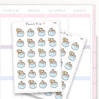 Sticker sheet product measurement.