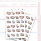 Sticker sheet product measurement.