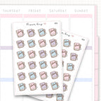 Sticker sheet product measurement.