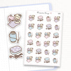 Zoomed in image of the doodles from a character planner sticker sheet.