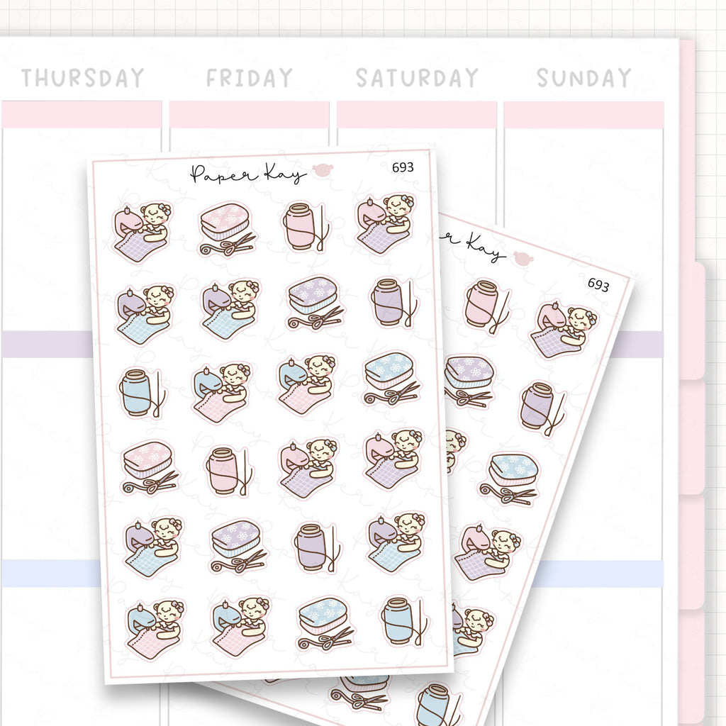 Sticker sheet product measurement.
