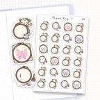 Zoomed in image of the doodles from a character planner sticker sheet.