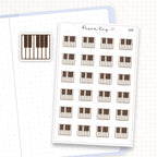 Zoomed in image of the doodles from a character planner sticker sheet.