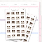 Sticker sheet product measurement.