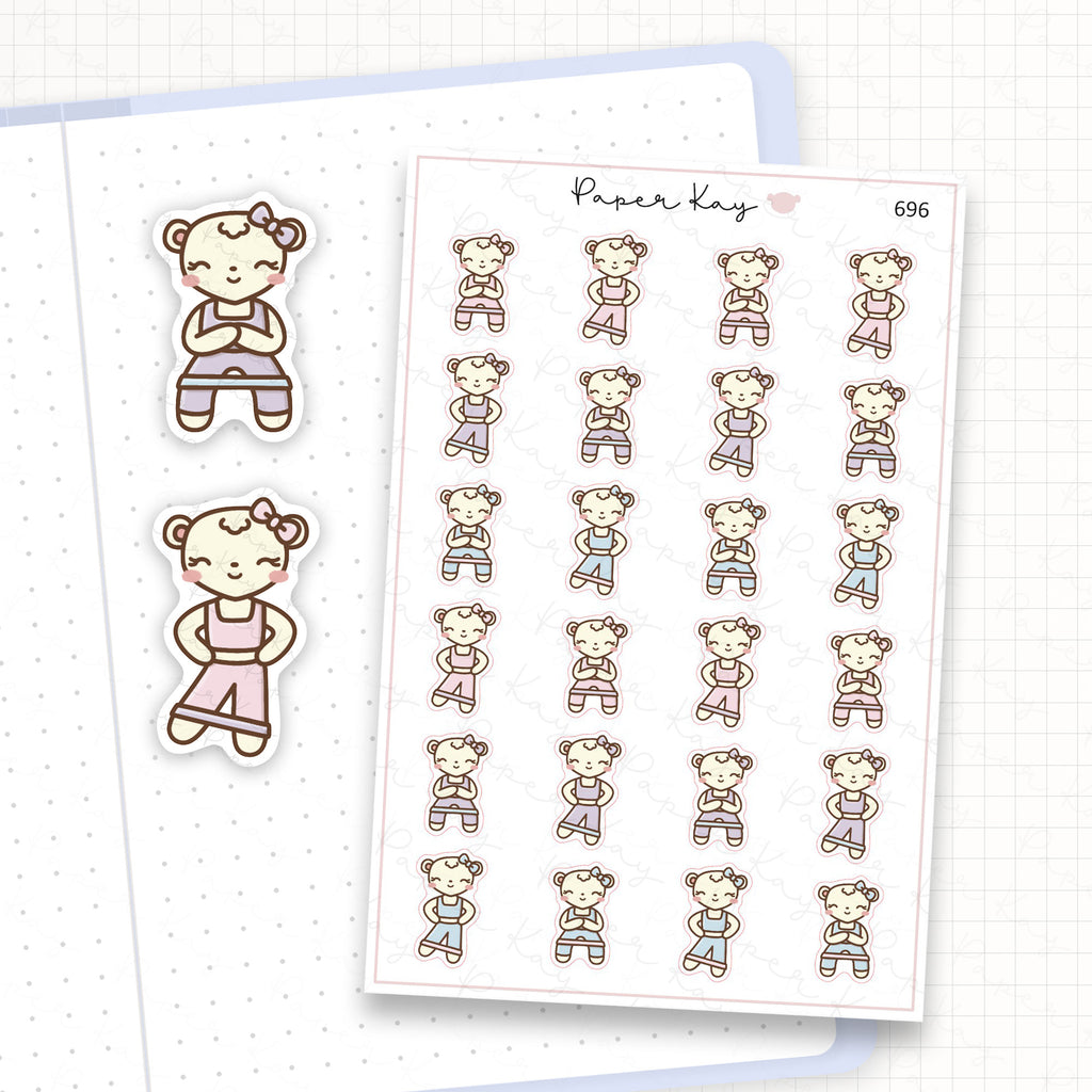 Zoomed in image of the doodles from a character planner sticker sheet.
