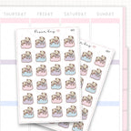Sticker sheet product measurement.