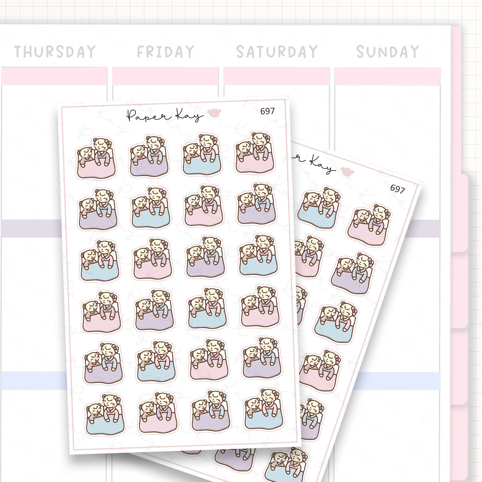 Sticker sheet product measurement.