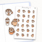 Zoomed in image of the doodles from a character planner sticker sheet.