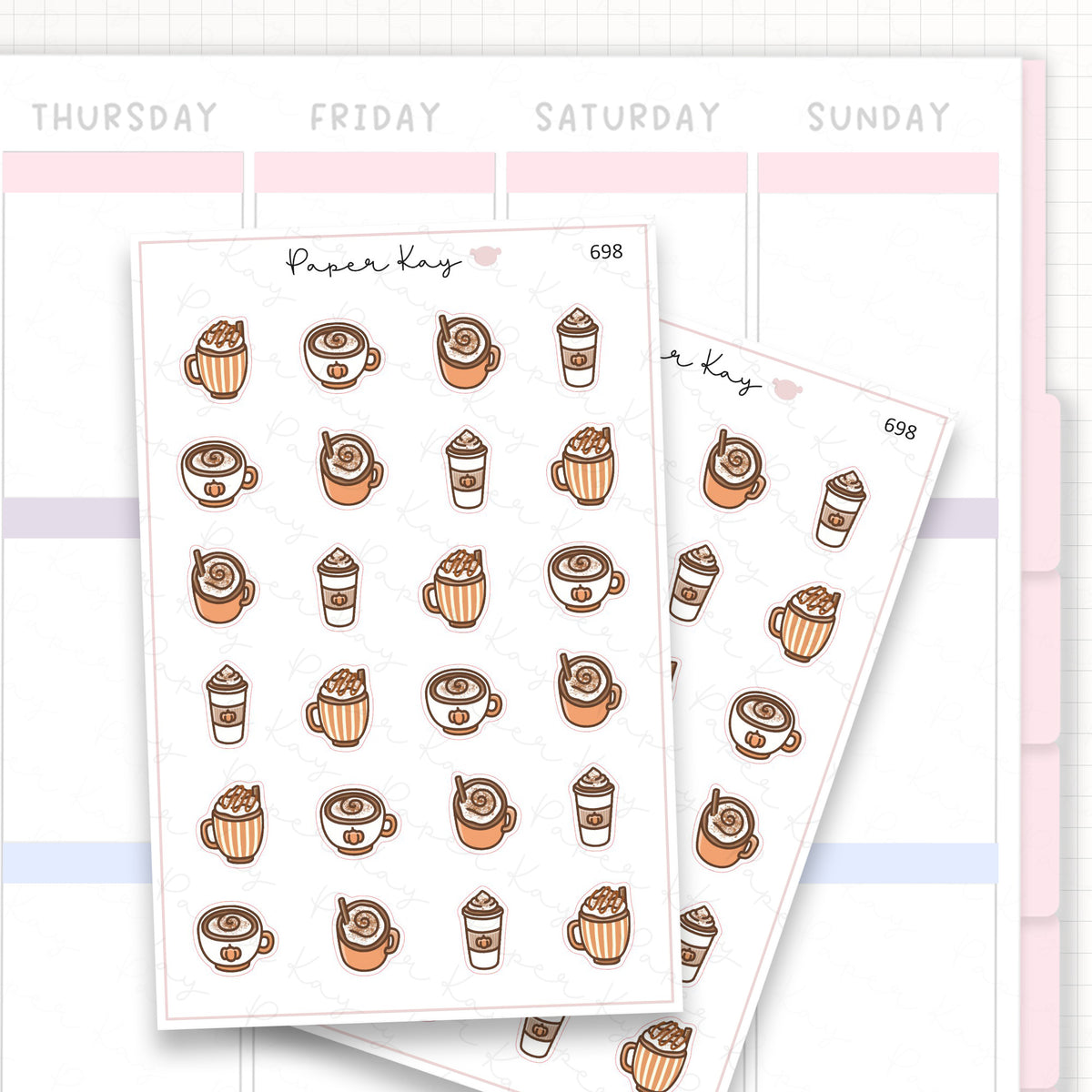 Sticker sheet product measurement.