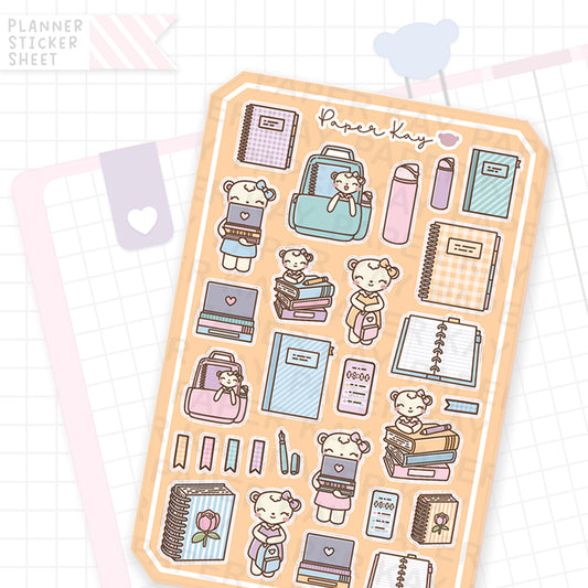 Back to School Dot the Bear Bujo Deco Stickers