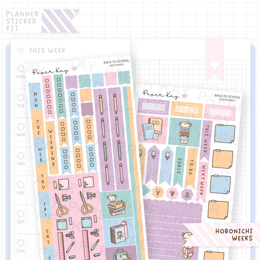 Back to School Hobonichi Weeks Sticker Kit