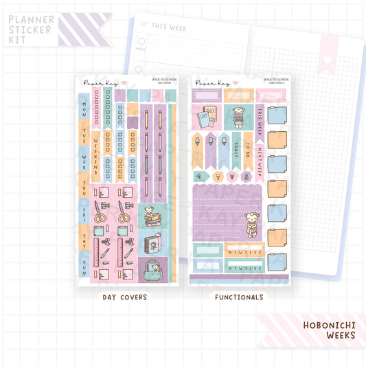 Back to School Hobonichi Weeks Sticker Kit