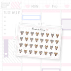 Back to School Paper Clip Date Dot Stickers