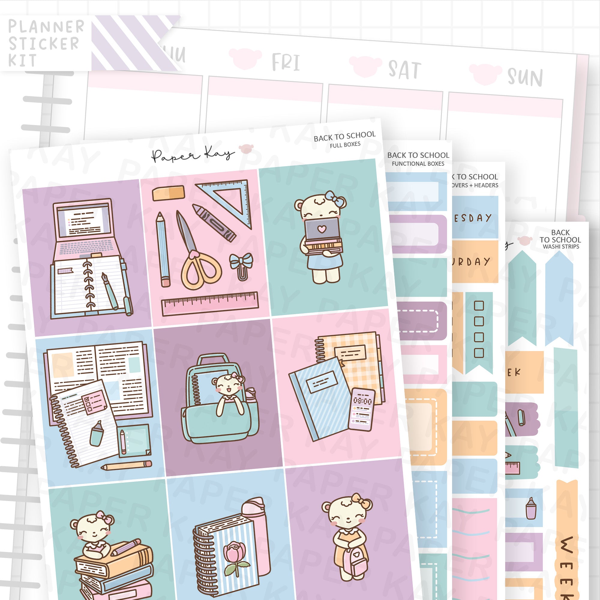 Back to School Weekly Vertical Kit