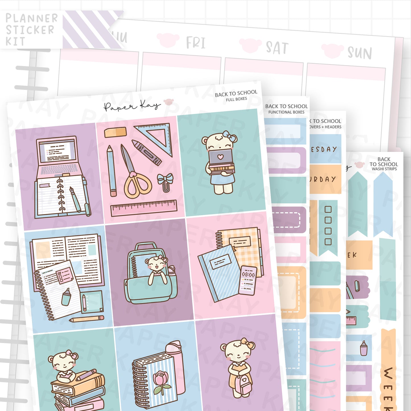 Back to School Weekly Vertical Kit