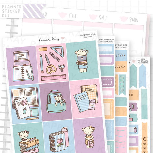 Back to School Weekly Vertical Kit