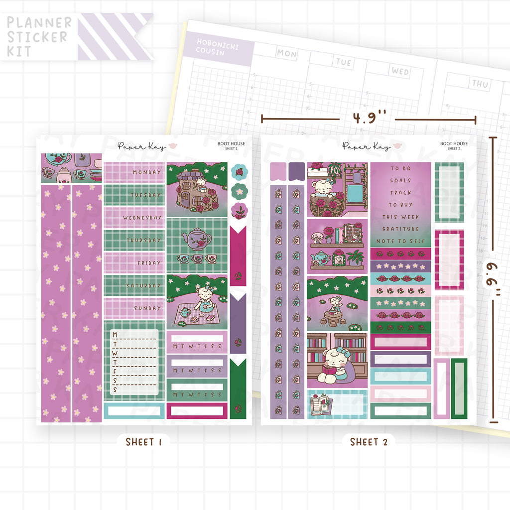 Boot House Hobonichi Cousin Sticker Kit